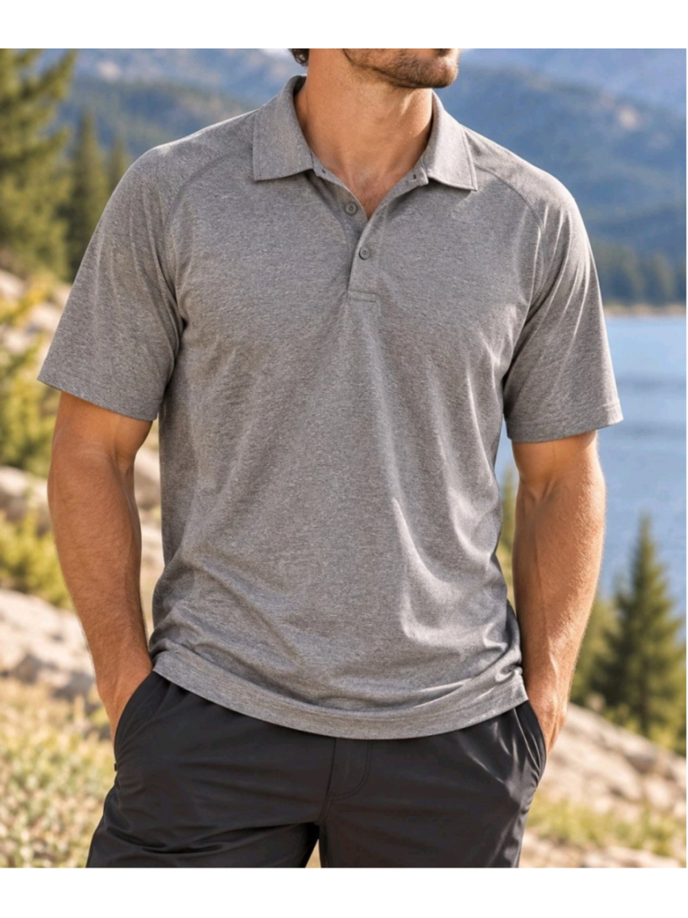 Lululemon Metal Vent Tech Polo Men Sz XXL Gray Seamless Golf Training Shirt